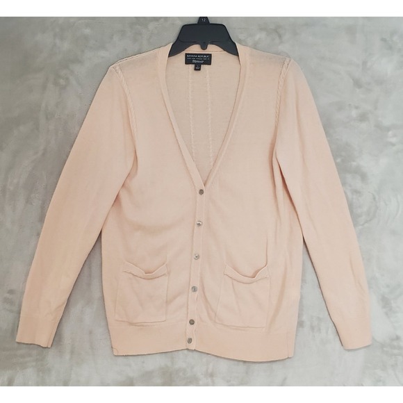 Banana Republic Sweaters - Banana Republic Filpucci Button Down Cardigan Women's L Wool & Cashmere Pink